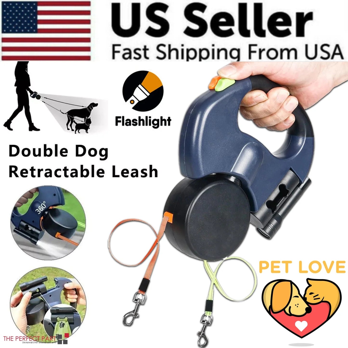 FreedomFlex Dual Dog Leash